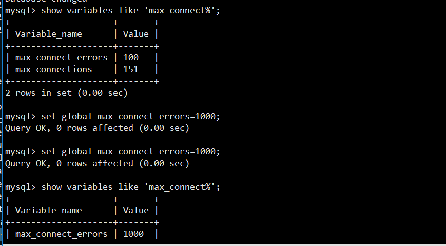 52.mysql命令：设置更改root密码、连接mysql、mysql常用命令