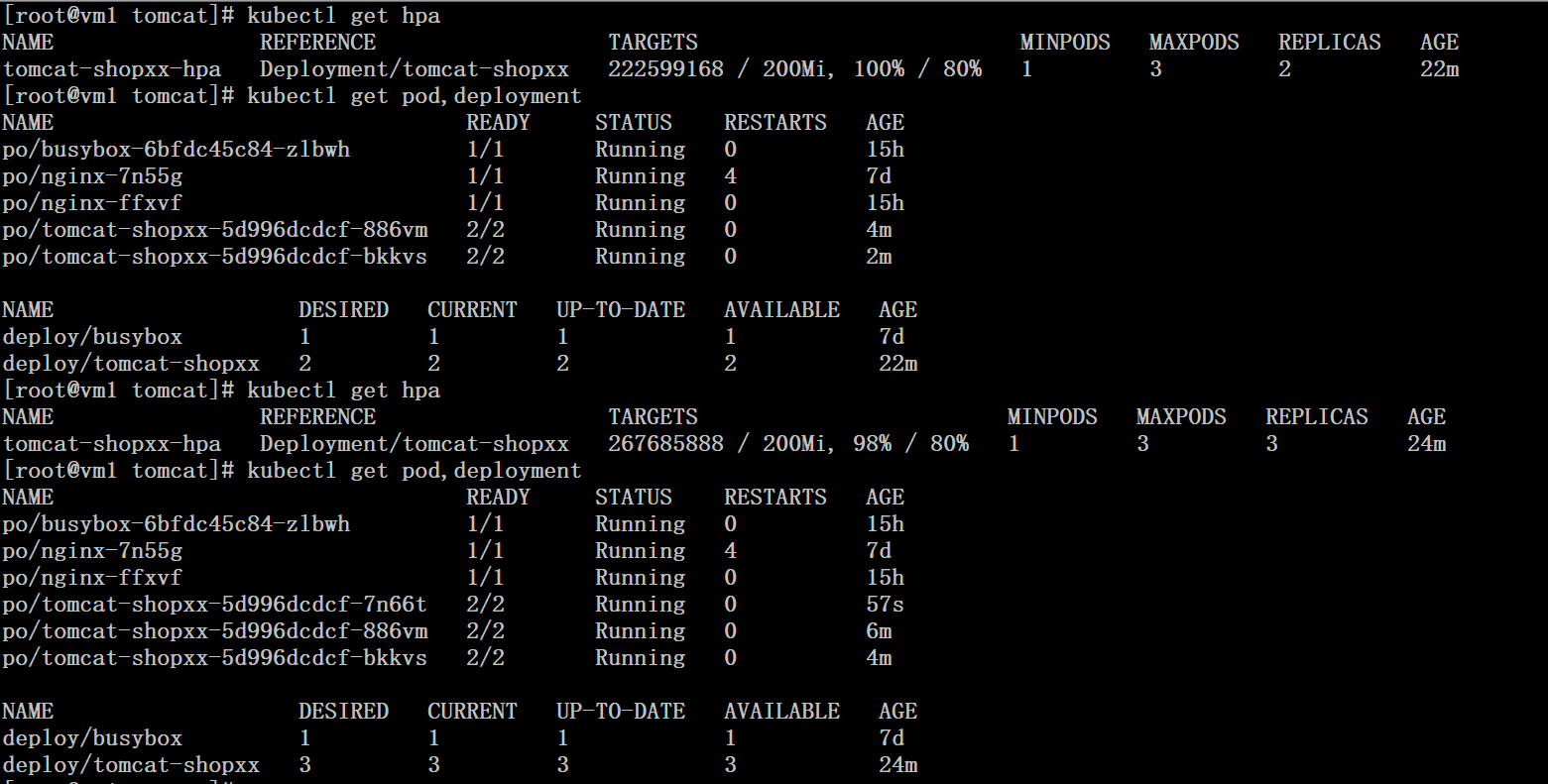 K8S集群基于metrics server的HPA测试