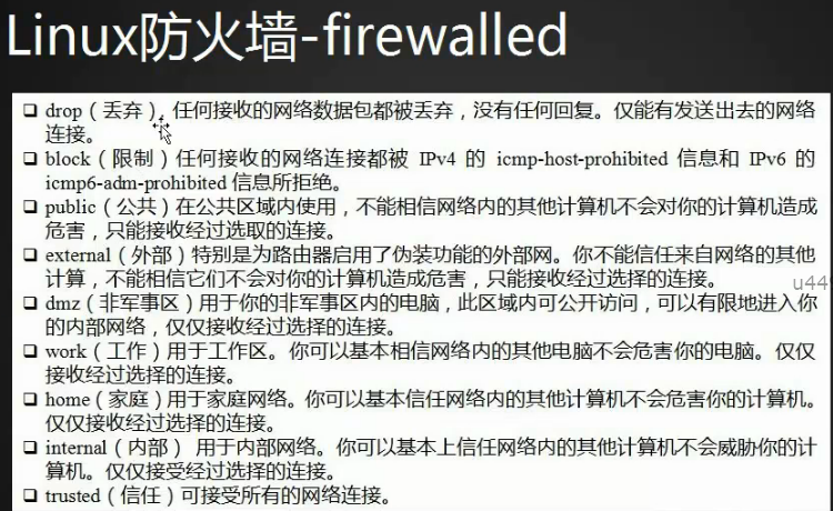 iptables规则备份和恢复 firewalld的9个zone