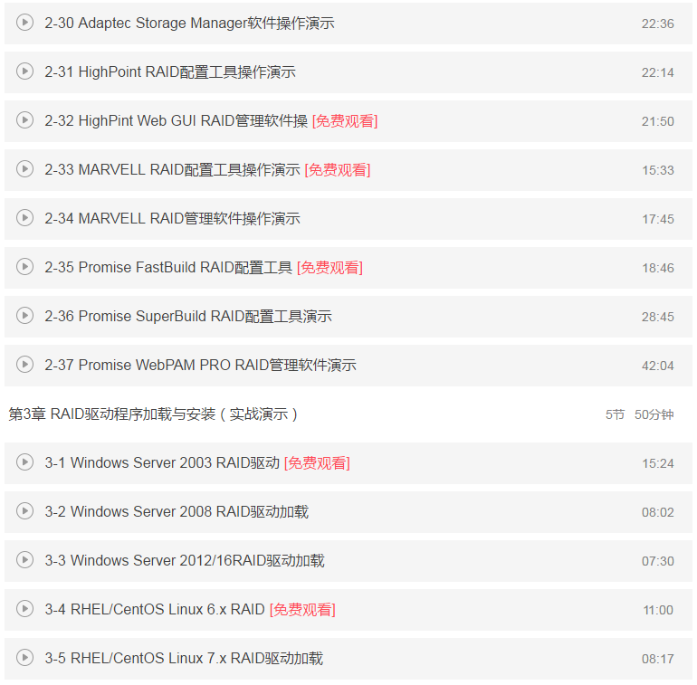 服务器硬件工程师从入门到精通视频教程－RAID篇发布了！