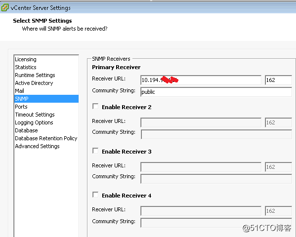 Configure SNMP Settings for vCenter