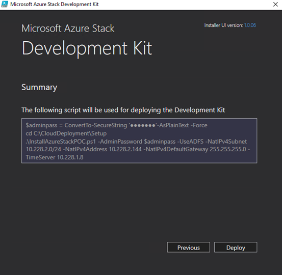 Azure Stack Development Kit 部署（二）