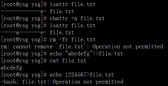 Linux常用命令——chattr、lsattr