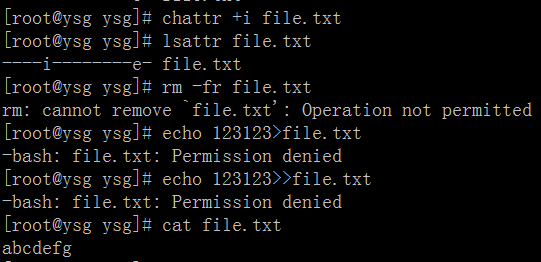 Linux常用命令——chattr、lsattr