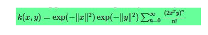 高斯核会把原始维度映射到无穷多维的原理