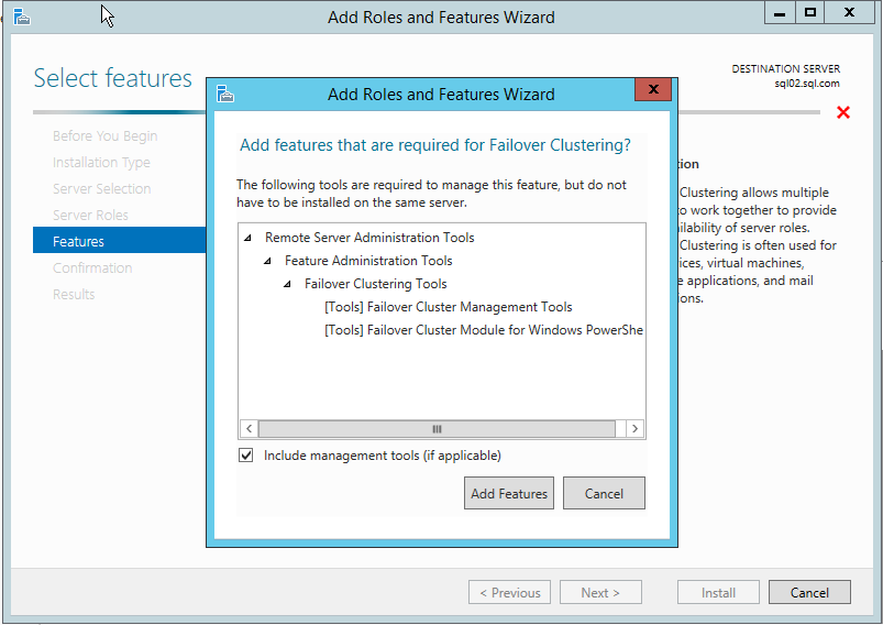 SQL Server Alwayson搭建四：故障转移集群配置