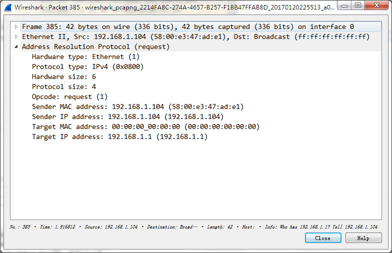 Wireshark数据包分析之ARP协议包解读