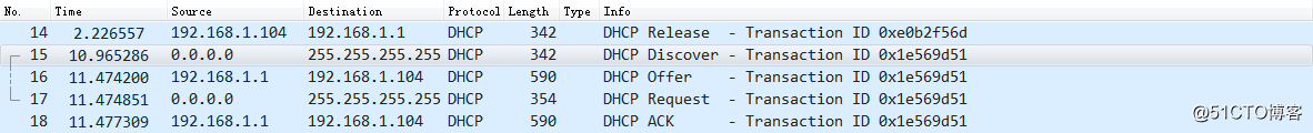 Wireshark数据包分析之DHCP协议包解读