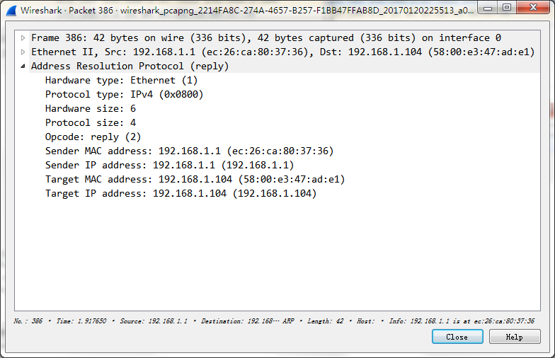 Wireshark数据包分析之ARP协议包解读