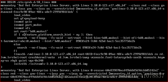 Linux7/Centos7grub配置文件及排错