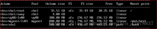 Linux7/Centos7磁盘分区、格式化及LVM管理