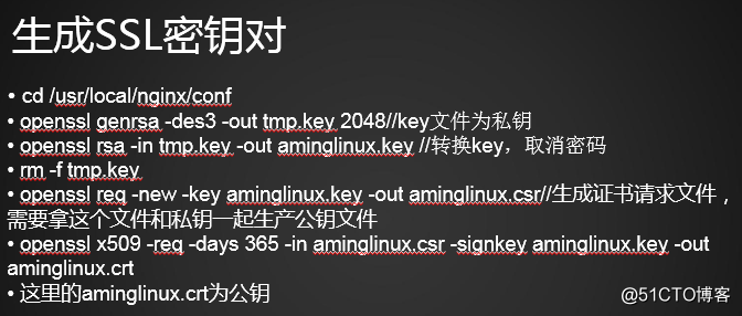 Nginx负载均衡 ssl原理 生成ssl密钥对 Nginx配置ssl