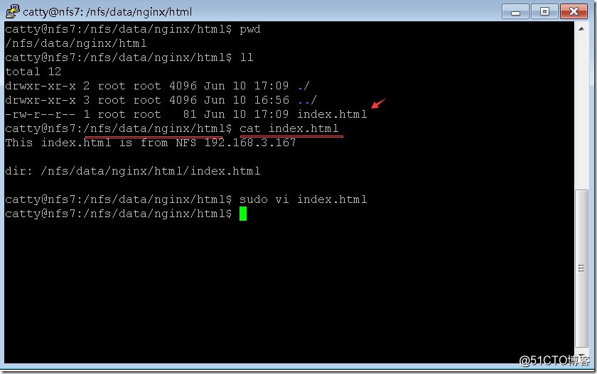 15-在NFS服务器端的目录中，编写一个测试页面index.html