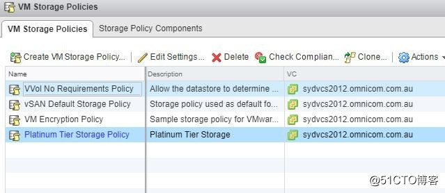 ESXi 6.5 配置Storage Policy