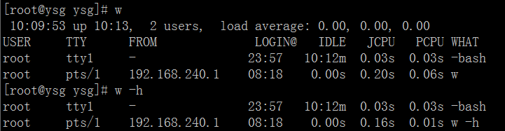 Linux常用命令——w、who
