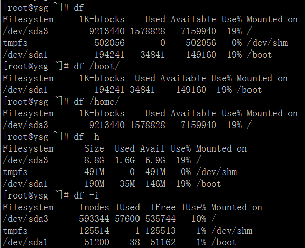 Linux常用命令——df