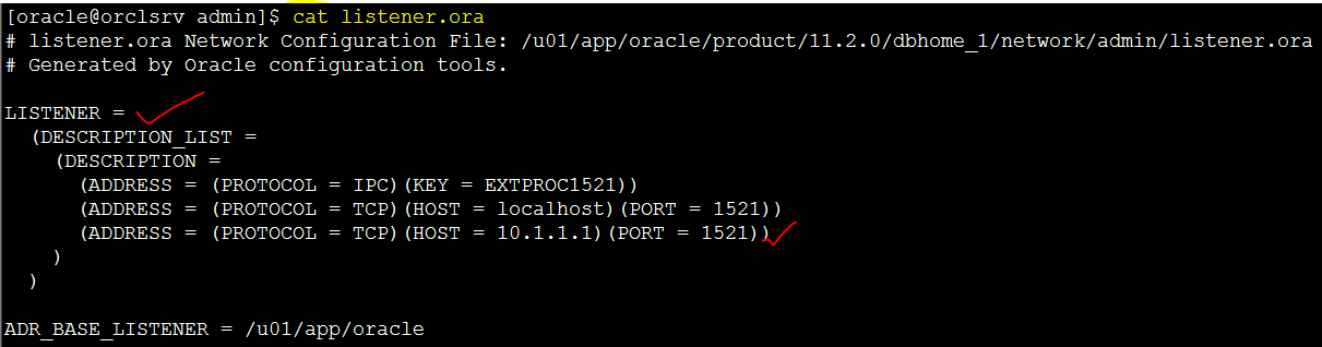 Oracle 11g R2网络侦听器实验