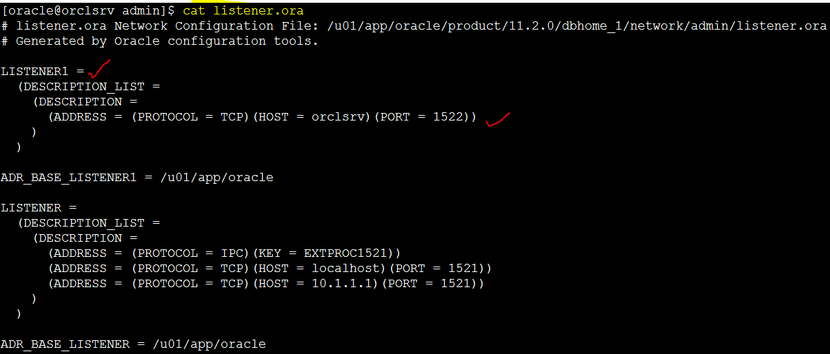 Oracle 11g R2网络侦听器实验