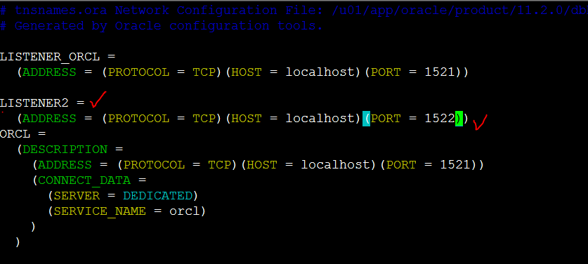 Oracle 11g R2网络侦听器实验