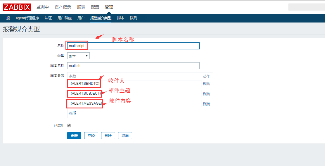 zabbix-3.0.18 邮件告警