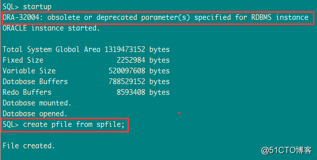 ORA-32004: obsolete or deprecated parameter(s) spe