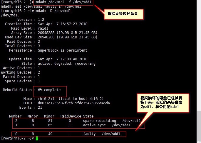 RAID磁盘阵列的部署(red hat 6.5)