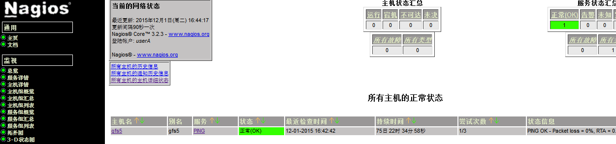 nagios 多用户权限管理---特定用户访问特定主机或服务