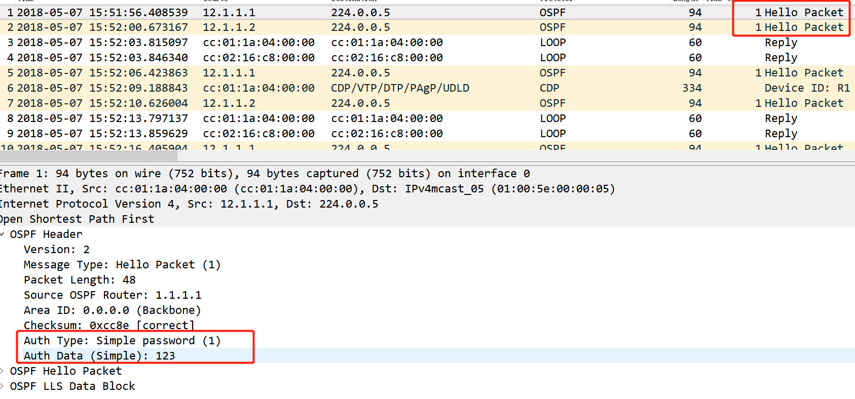 22-高级路由：OSPF 路由认证：明文、密文