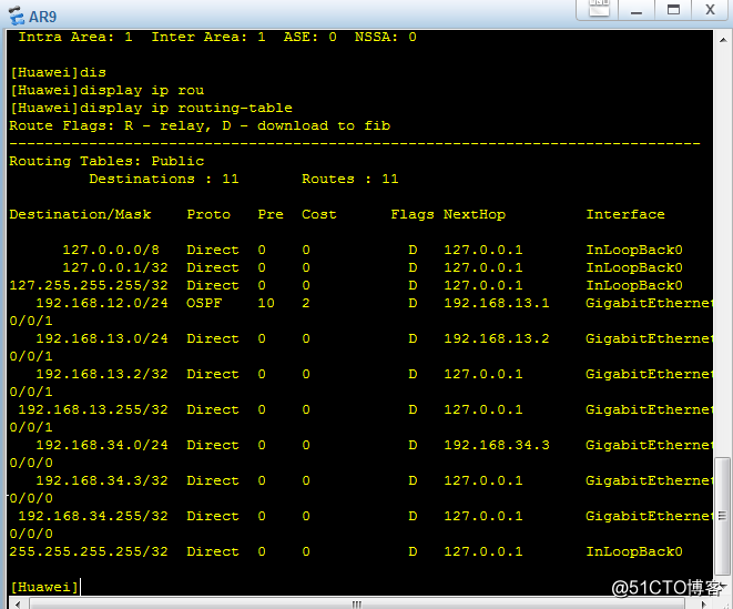 eNSP实现OSPF默认、直连和静态路由重发布