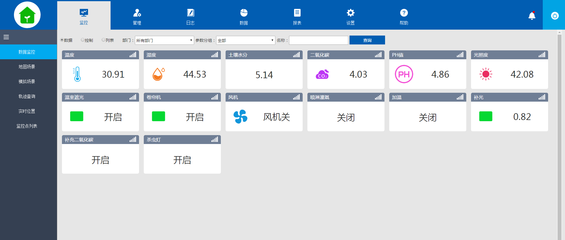 智能温室监测系统解决方案