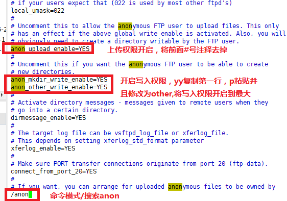 设置vsftp匿名用户上传下载