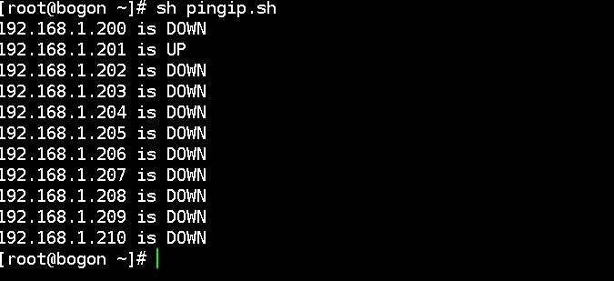 一个简单的shell小脚本，批量ping主机ip的存活状态