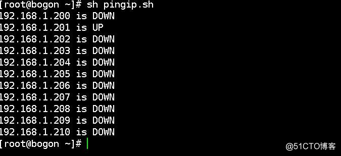 一个简单的shell小脚本，批量ping主机ip的存活状态