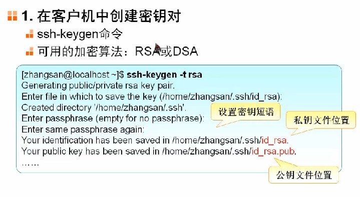 SSH远程管理，构建密钥对验证的SSH体系，设置SSH代理功能。