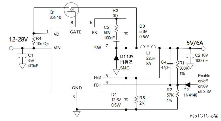 AP8851_LED降压恒压驱动芯片_低压输入12V~24V