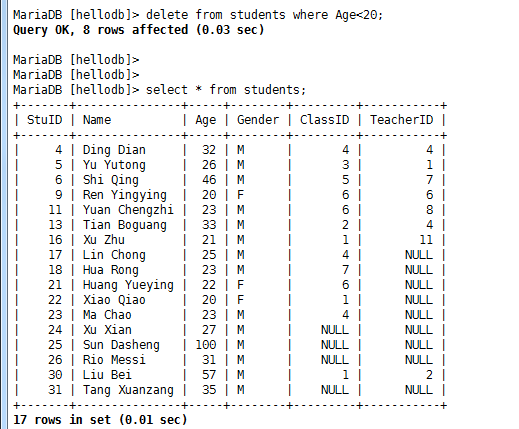 MySQL/MariaDB基础