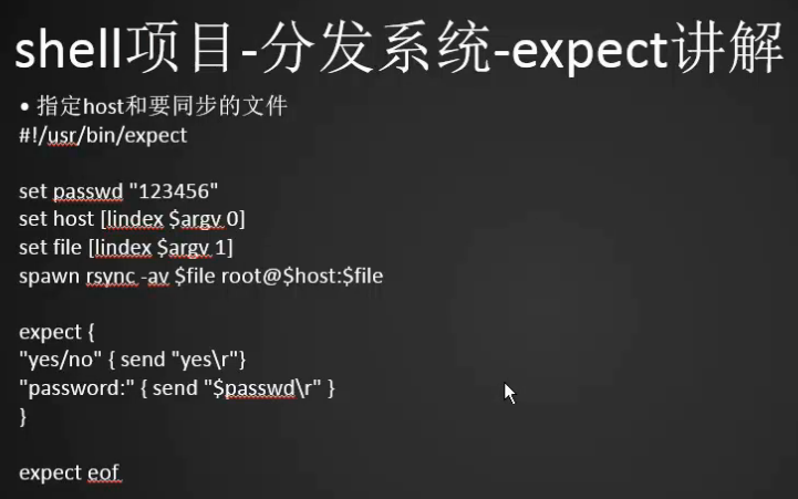 expect脚本同步文件 expect脚本指定host和要同步的文件 构建文件分发系统 批量远程执行