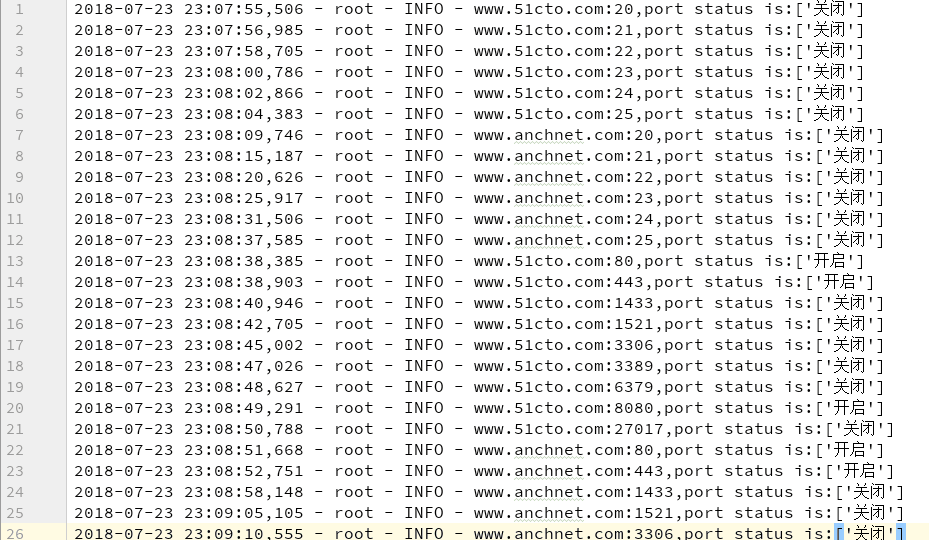 Python实现端口检测