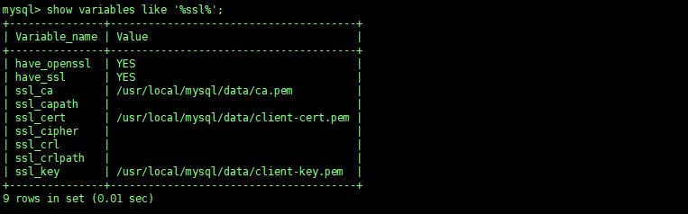 mysql+ssl主从复制