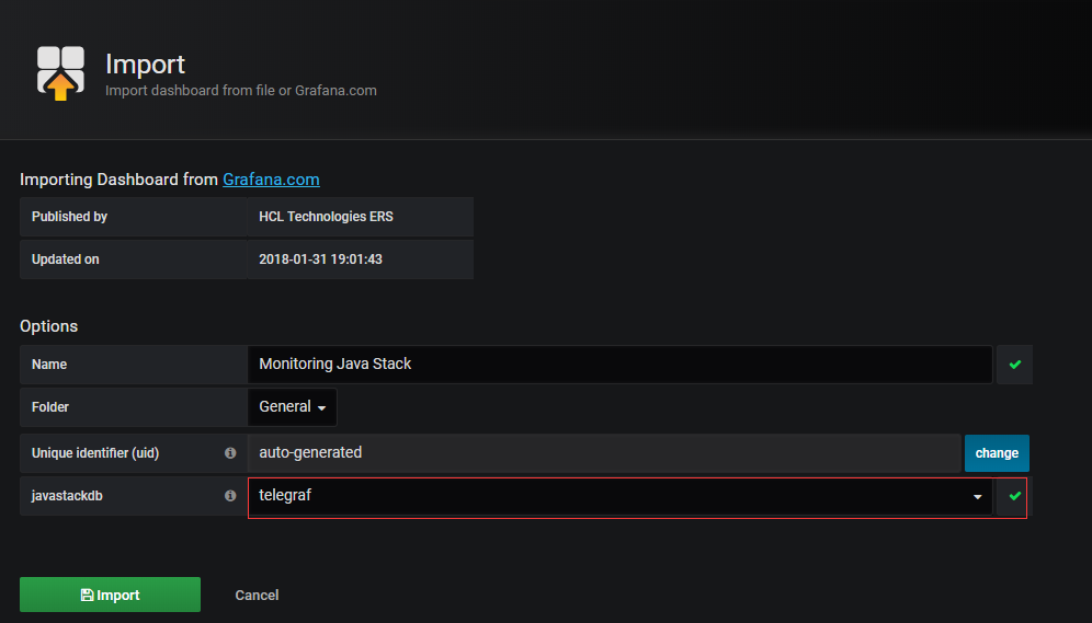 Grafana+Telegraf+Influxdb监控Tomcat集群方案