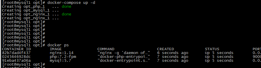 docker-compose 编排lnmp容器