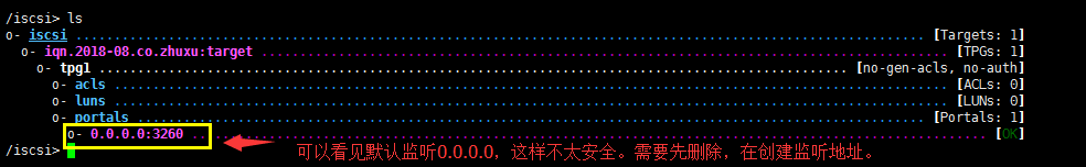 redhat 7实现基于chap认证的iscsi，包括发现认证，和正常认证。