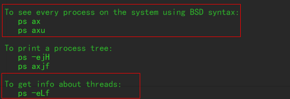 聊聊 ps aux 和 ps -elf   (^_^)