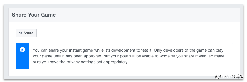 Facebook Instant Game 测试、发布和分享小游戏