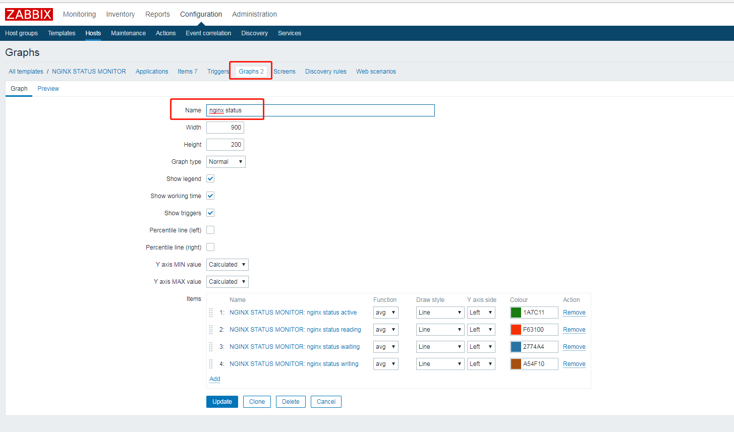 利用zabbix监控nginx status