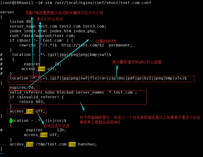 48次课（Nginx防盗链、Nginx访问控制、Nginx解析php相关配置、Nginx代理）