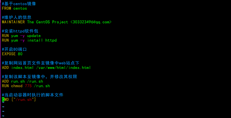 【自定义】通过Dockerfile创建httpd镜像