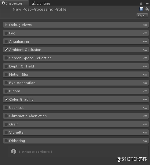 Unity post processing stack（v1版本）脚本控制