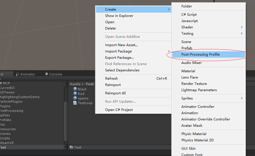 Unity post processing stack（v1版本）脚本控制