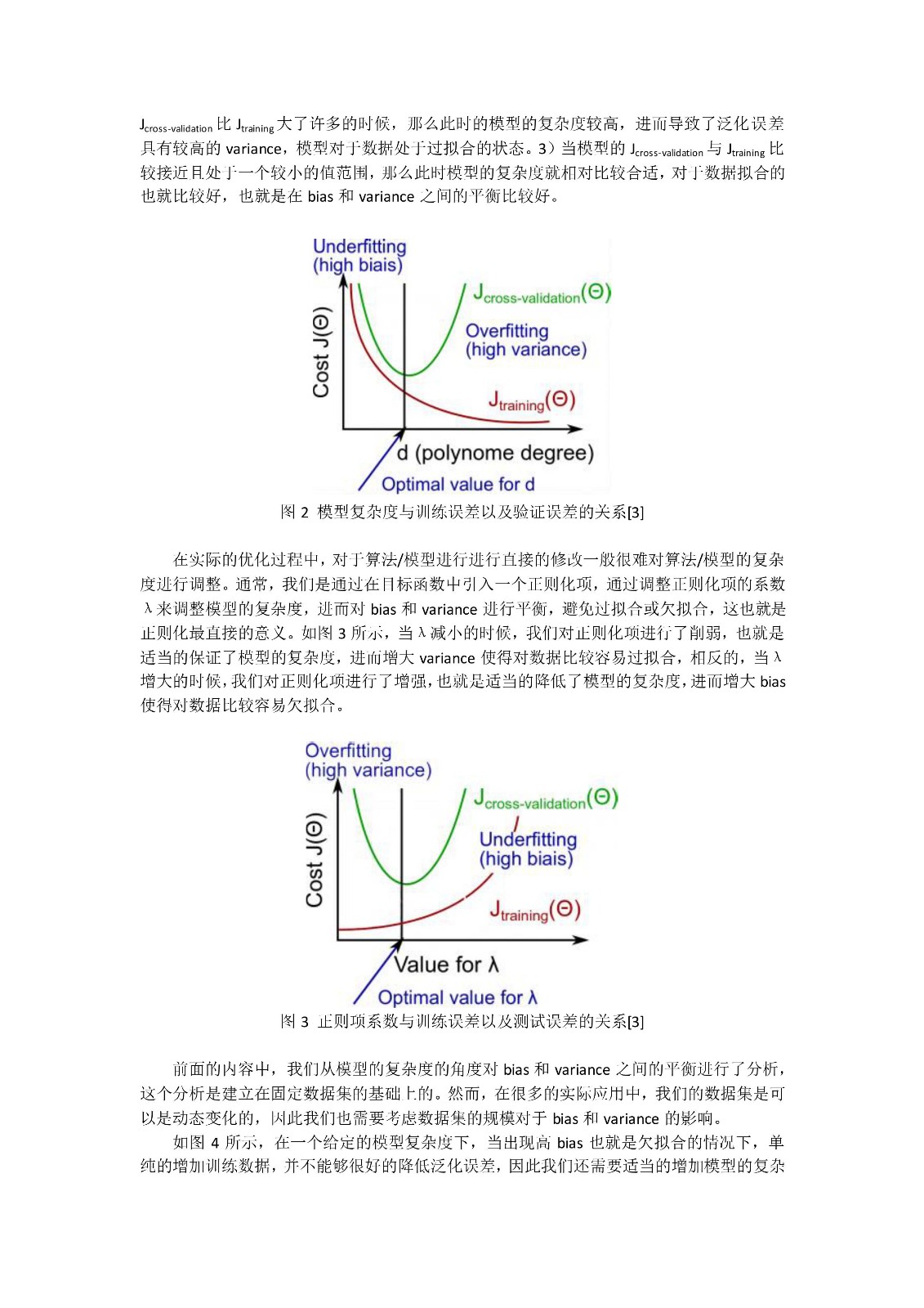 Trade off between bias and variance